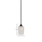 Paramount One Light Mini Pendant in Matte Black with 5" Silver Textured Shade