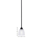 Paramount One Light Mini Pendant in Matte Black with 5" Clear Ribbed Shade