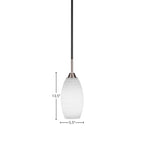 Paramount One Light Mini Pendant in Matte Black & Brushed Nickel with 5.5" White Matrix Shade