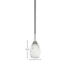 Paramount One Light Mini Pendant in Matte Black & Brushed Nickel with 5" Black Fusion Shade