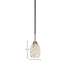 Paramount One Light Mini Pendant in Matte Black & Brushed Nickel with 5" Natural Fusion Shade