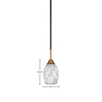 Paramount One Light Mini Pendant in Matte Black & Brass with 5" Black Fusion Shade