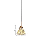 Paramount One Light Mini Pendant in Matte Black & Brass with 7" Sandhill Art Glass Shade