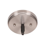 Paramount One Light Mini Pendant in Matte Black & Brushed Nickel with Smoke Textured Shade