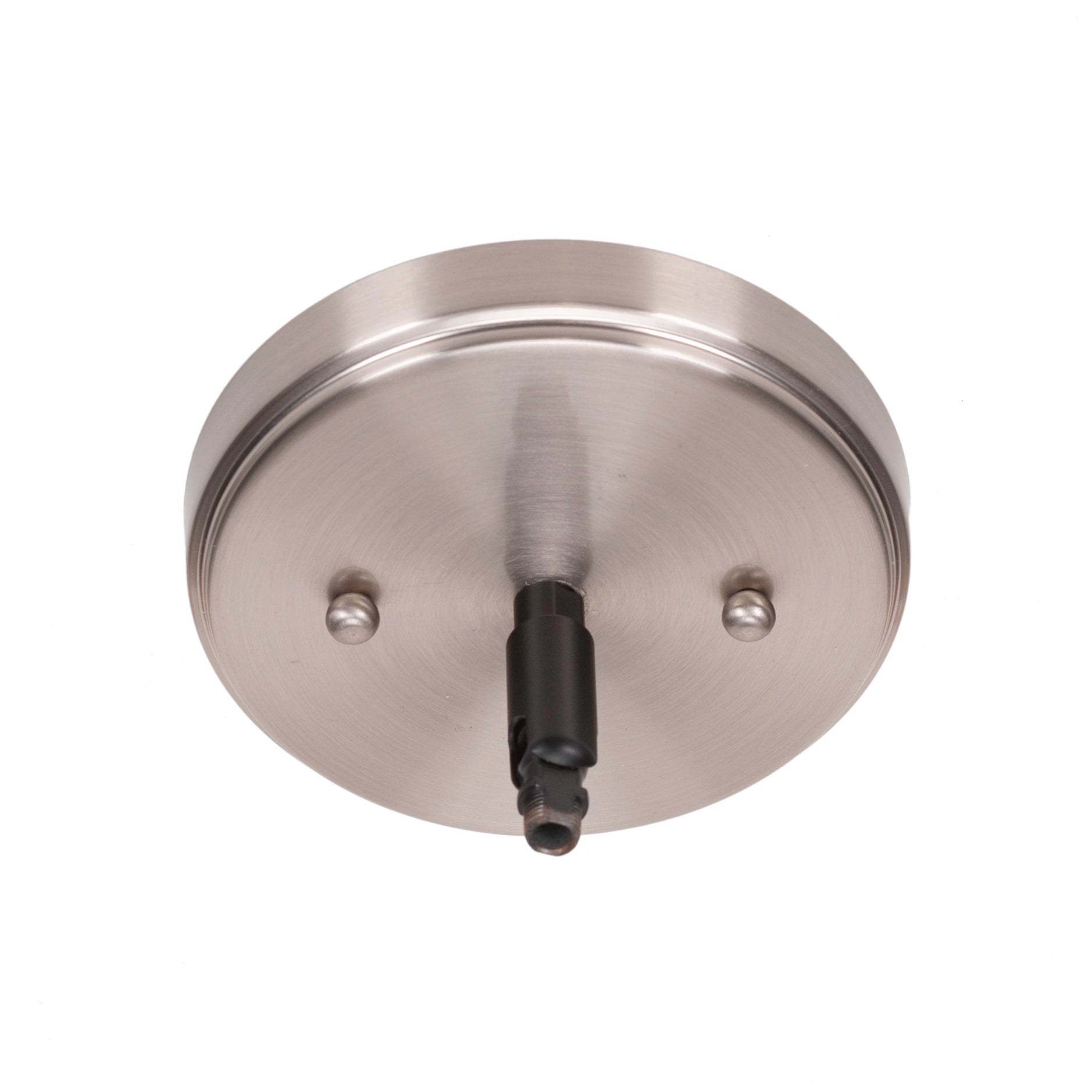 Paramount One Light Pendant in Matte Black & Brushed Nickel with 16" Clear Bubble Shade
