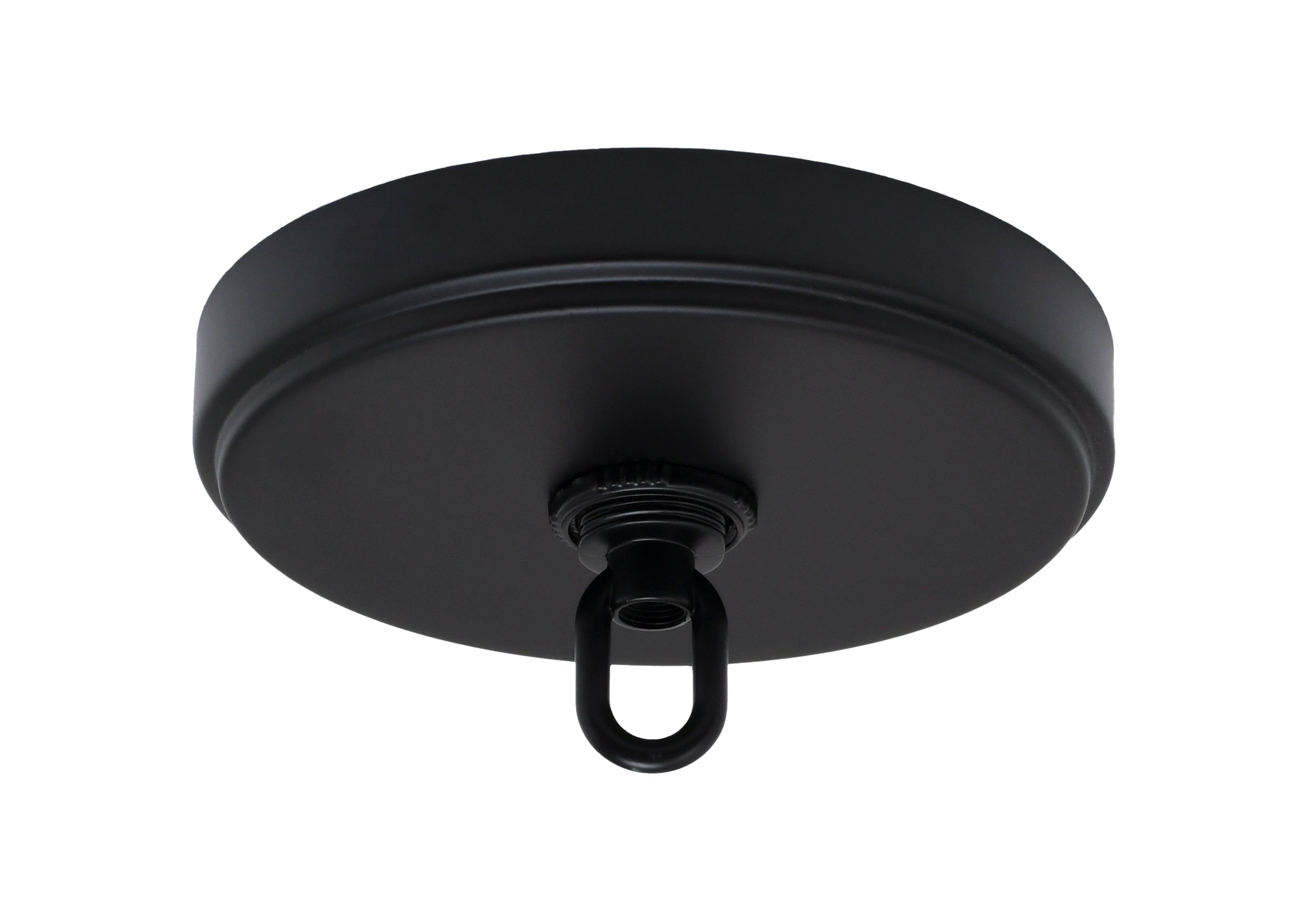 Paramount Five Light Chandelier in Matte Black with 6" Onyx Swirl Shade