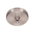 Paramount Five Light Chandelier in Matte Black & Brushed Nickel with 6" Smoke Ribbed Shade