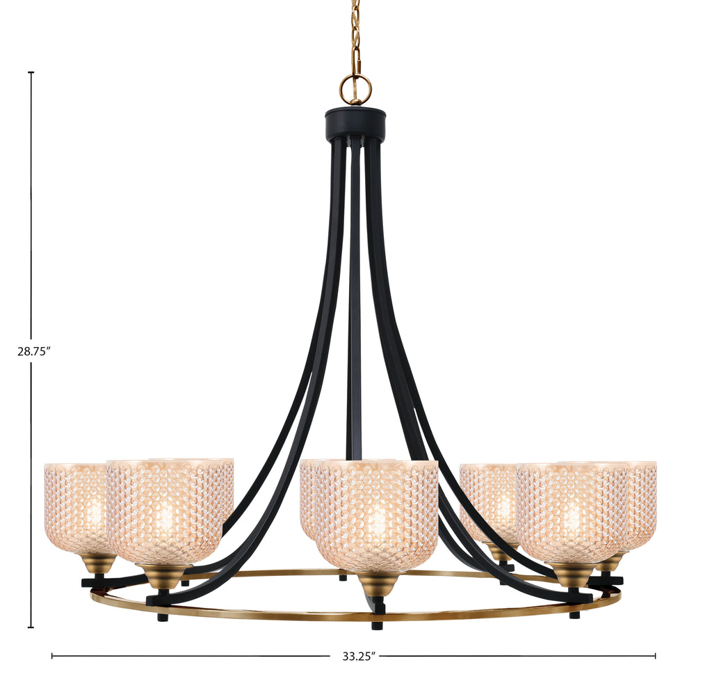 Toltec Lighting | 3408-MBBR-4613