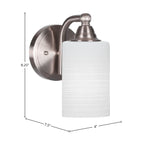 Paramount One Light Wall Sconce in Brushed Nickel with 4" White Matrix Shade