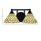 Paramount Two Light Bath Bar in Matte Black with 7" Starlight Art Glass Shade