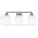 Paramount Three Light Bath Bar in Brushed Nickel with 5" White Matrix Shade