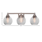 Paramount Three Light Bath Bar in Brushed Nickel with 5.75" Smoke Bubble Shade