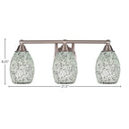 Paramount Three Light Bath Bar in Brushed Nickel with 5" Black Fusion Shade