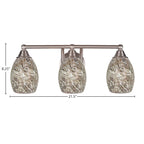 Paramount Three Light Bath Bar in Brushed Nickel with 5" Natural Fusion Shade