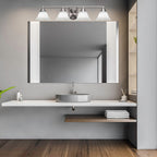 Paramount Four Light Bath Bar in Brushed Nickel with 7" White Muslin Shade