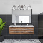 Paramount Four Light Bath Bar in Brushed Nickel with 6" Onyx Swirl Shade