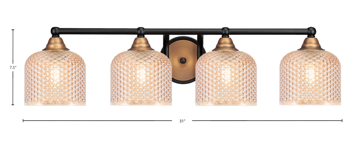 Toltec Lighting | 3424-MBBR-4613