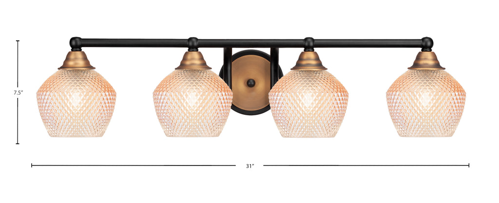 Toltec Lighting | 3424-MBBR-4623