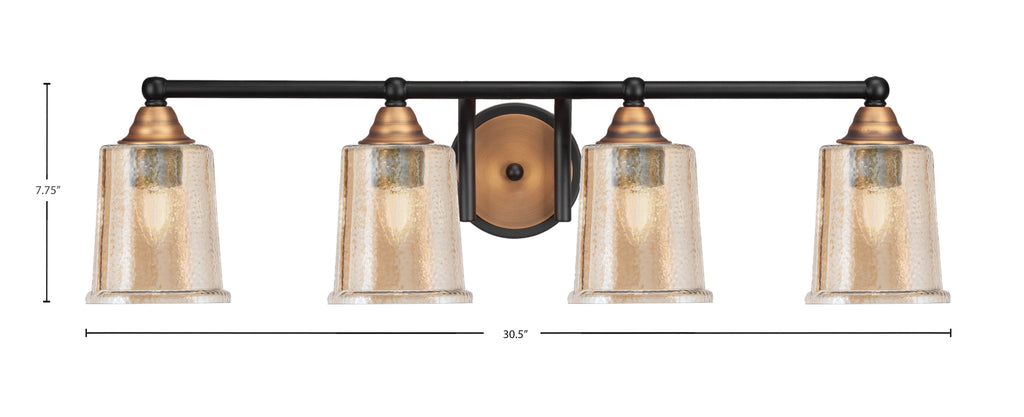 Toltec Lighting | 3424-MBBR-5033