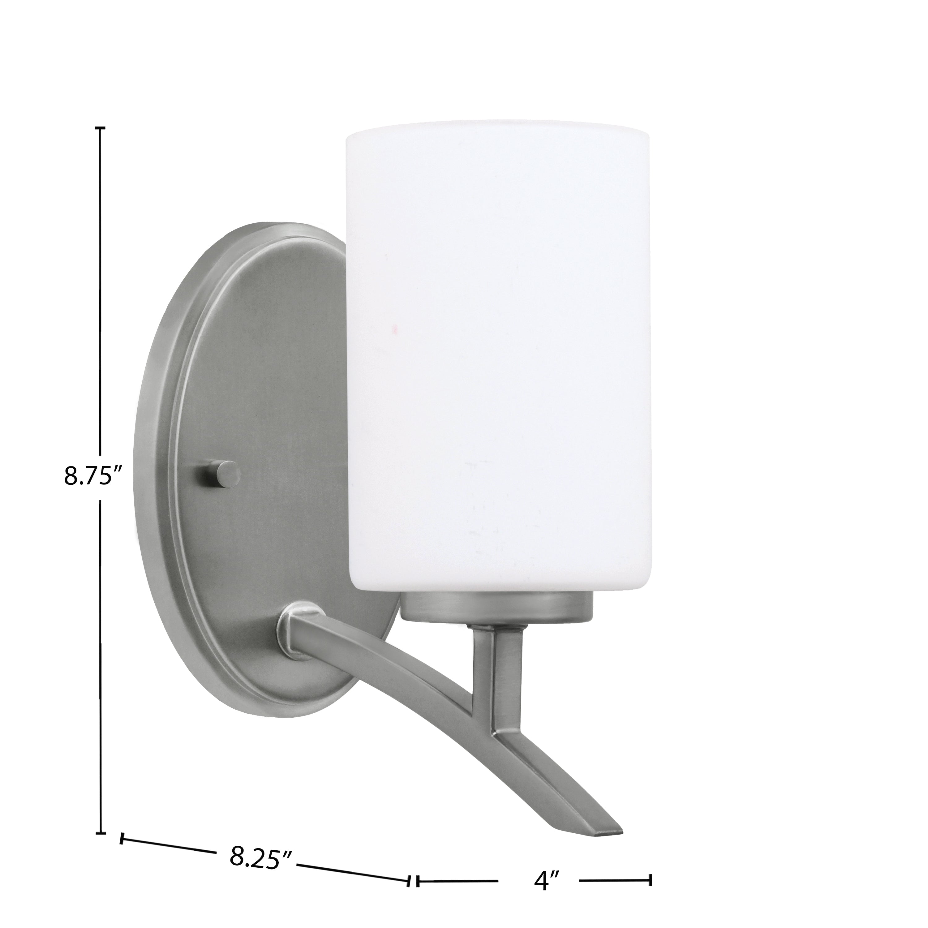 Kurve One Light Wall Sconce in Graphite with White Muslin Shade