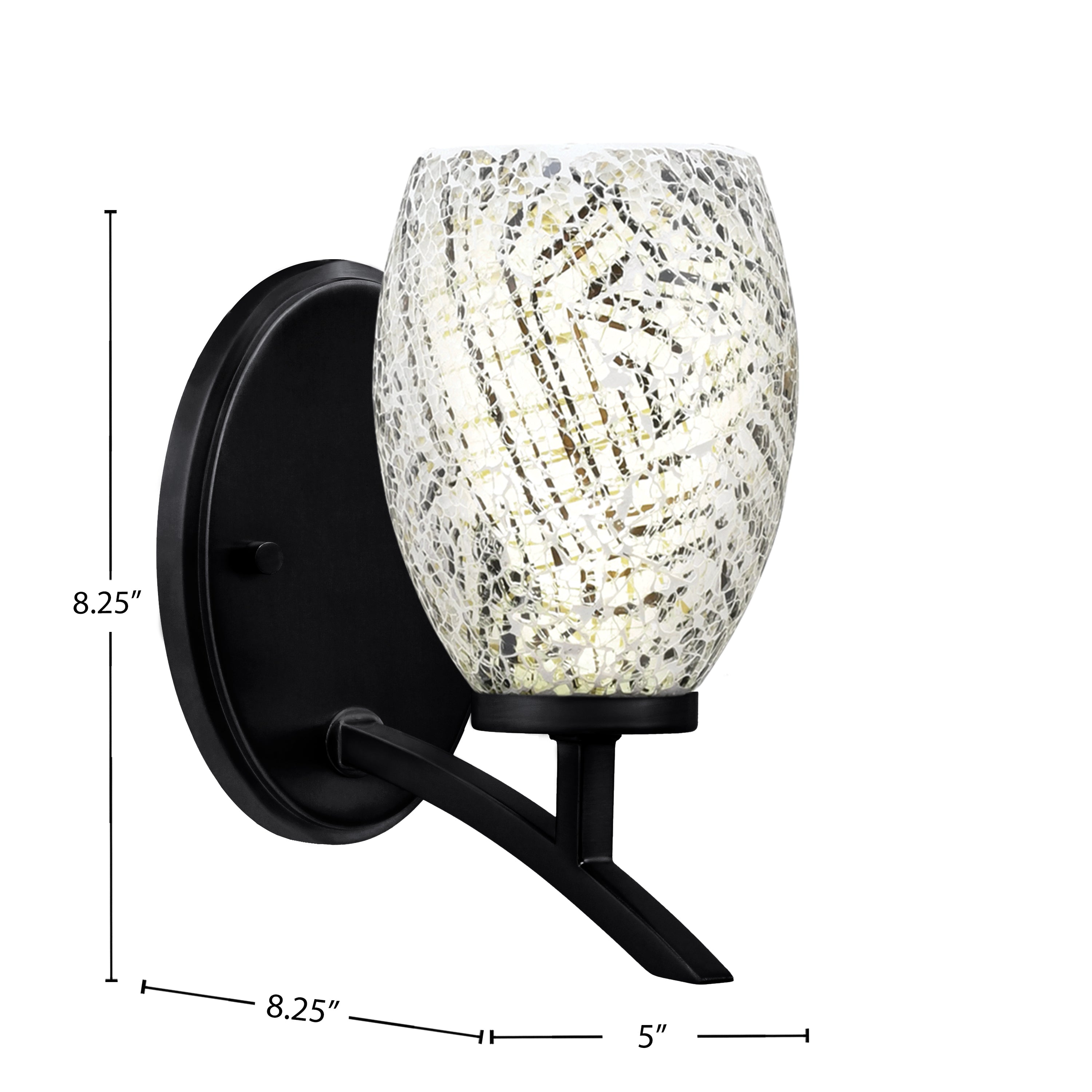 Kurve One Light Wall Sconce in Matte Black with Natural Fusion Shade