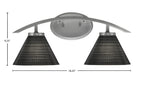 Kurve Two Light Bath Bar in Graphite with 7" Black Matrix Shade