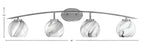 Kurve Four Light Bath Bar in Graphite with Onyx Swirl Shade