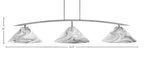 Kurve Three Light Bar in Graphite with 16" Onyx Swirl Shade