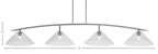Kurve Four Light Bar in Graphite with Smoke Bubble Shade
