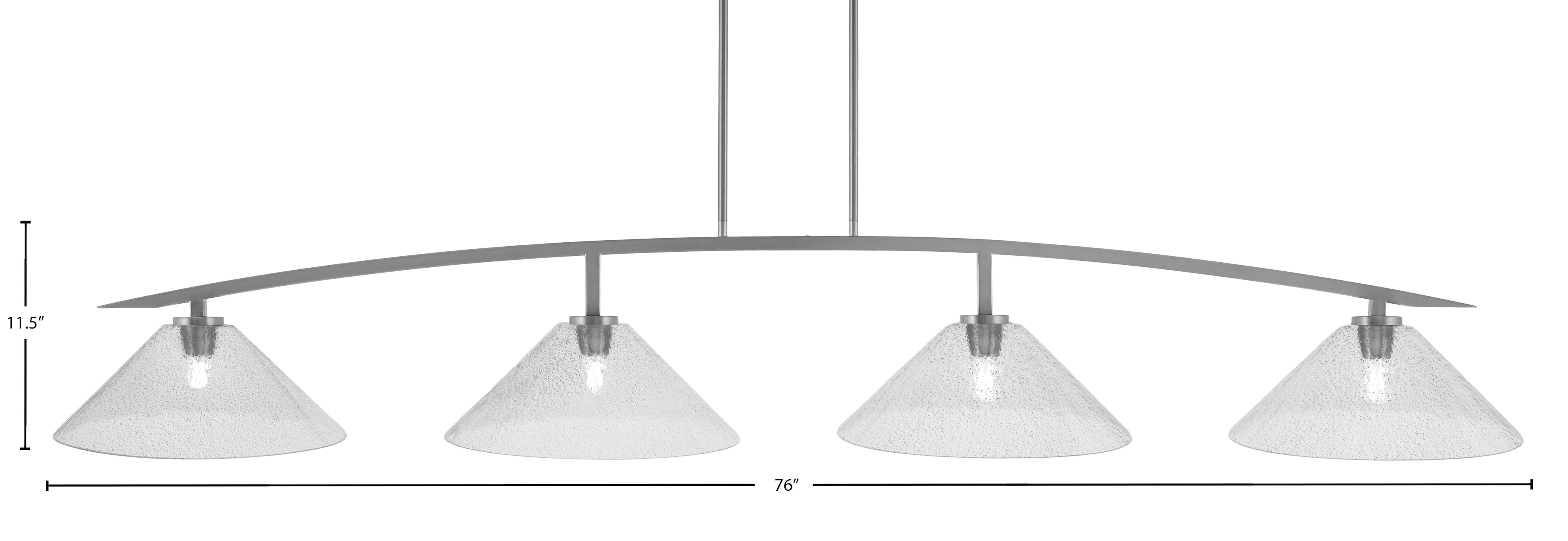 Kurve Four Light Bar in Graphite with Smoke Bubble Shade