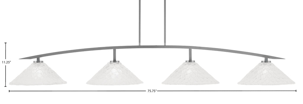 Kurve Four Light Bar in Graphite with Italian Bubble Shade