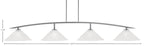 Kurve Four Light Bar in Graphite with Italian Bubble Shade