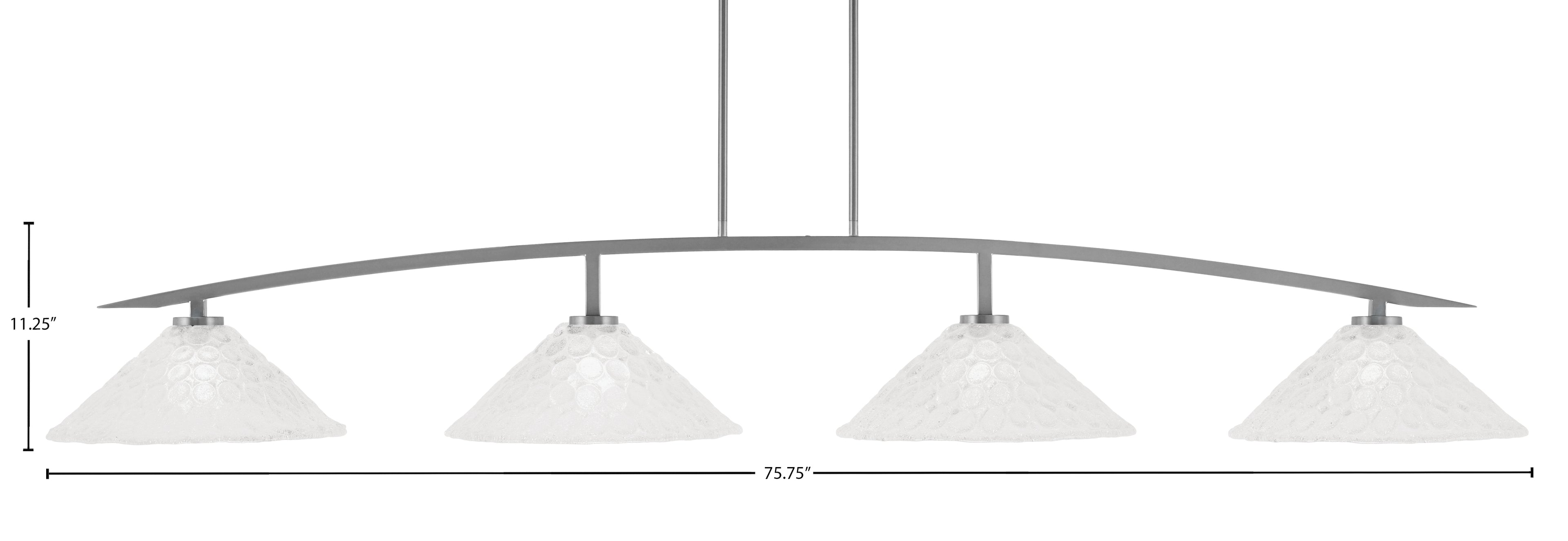 Kurve Four Light Bar in Graphite with Italian Bubble Shade