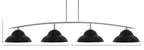 Kurve Four Light Bar in Graphite with Matte Black Double Bubble Metal Shade Shade