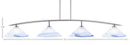 Kurve Four Light Bar in Graphite with Blue Swirl Shade
