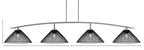 Kurve Four Light Bar in Graphite with Matte Black Cone Mesh Metal Shade Shade