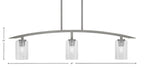 Kurve Three Light Island Pendant in Graphite with Smoke Bubble Shade