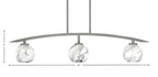 Kurve Three Light Island Pendant in Graphite with Onyx Swirl Shade