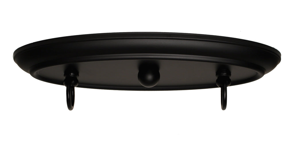 Oxford Three Light Bar in Matte Black with 16" White Muslin Shade