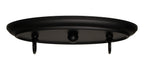 Oxford Three Light Bar in Matte Black with 16" Blue Italian Shade