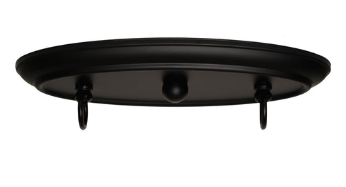 Oxford Three Light Bar in Matte Black with 15" Honey & Brown Mission Art Glass Shade