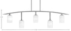 Kurve Five Light Bar in Graphite with White Marble Shade
