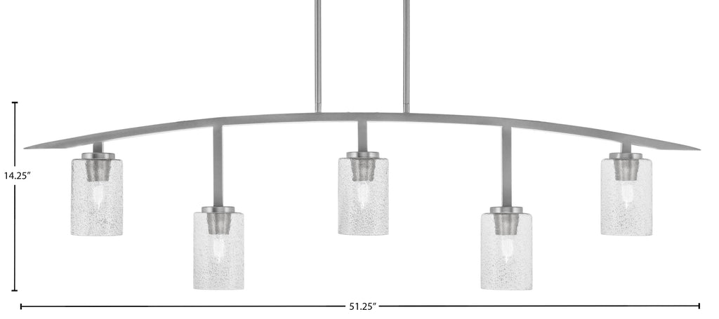 Kurve Five Light Bar in Graphite with Smoke Bubble Shade