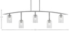 Kurve Five Light Bar in Graphite with Smoke Bubble Shade