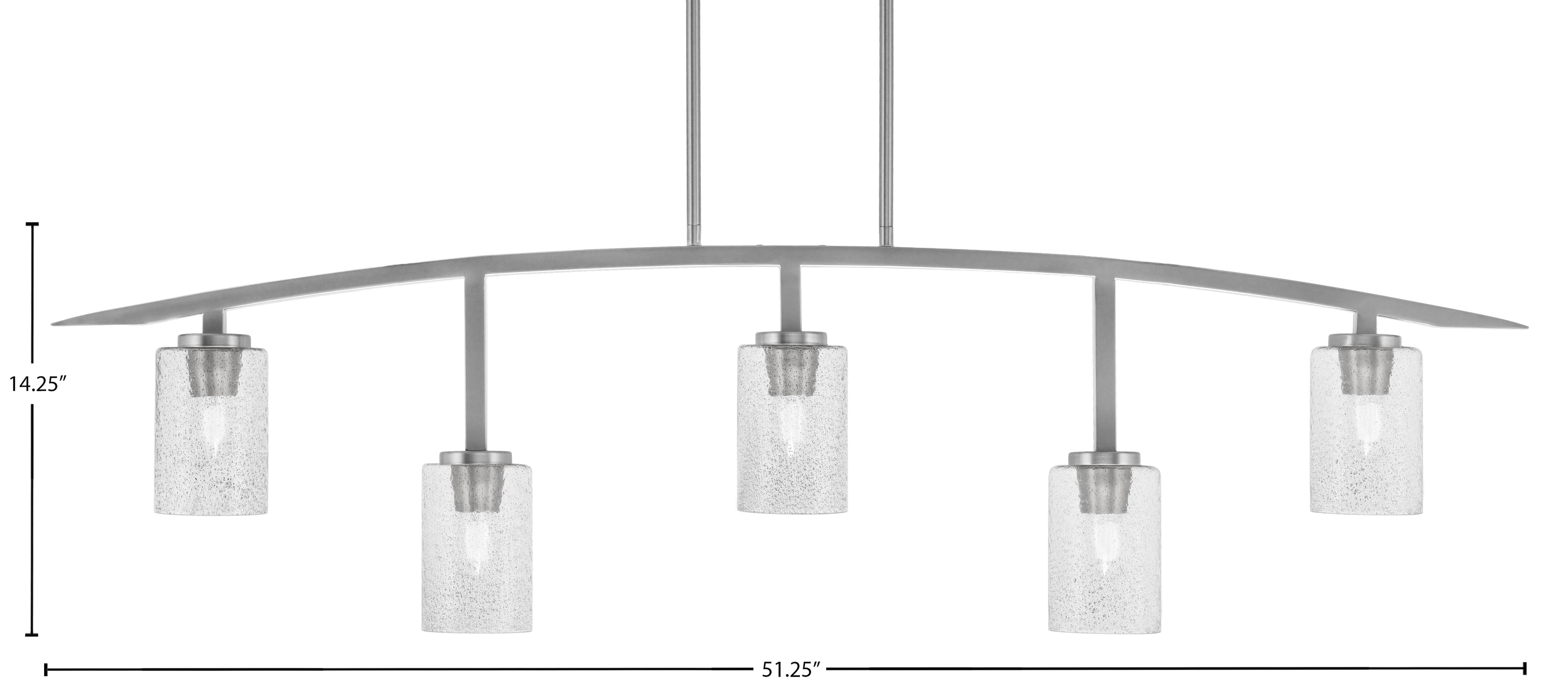 Kurve Five Light Bar in Graphite with Smoke Bubble Shade