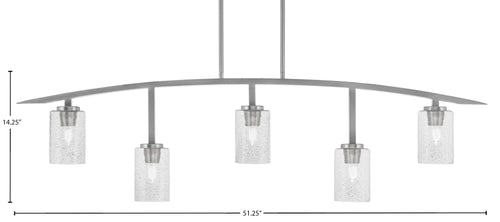 Kurve Five Light Bar in Graphite with Smoke Bubble Shade