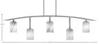 Kurve Five Light Bar in Graphite with Onyx Swirl Shade