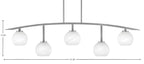 Kurve Five Light Bar in Graphite with White Marble Shade