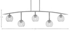 Kurve Five Light Bar in Graphite with Smoke Bubble Shade