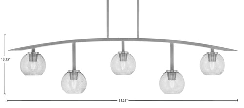 Kurve Five Light Bar in Graphite with Smoke Bubble Shade